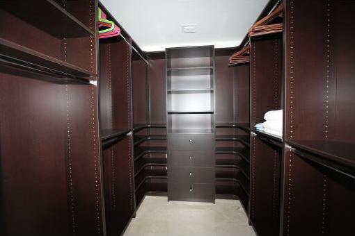 Spacious walk- in closet