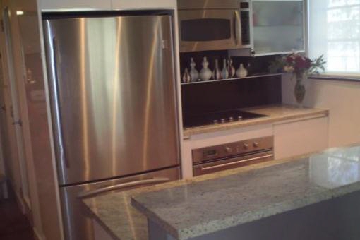 Kitchen with granite countertops