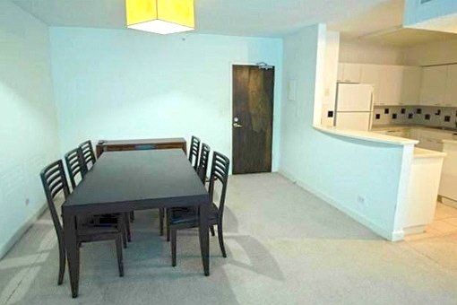 Cozy kitchen with huge dinning-table