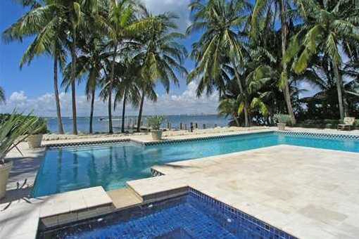 Pool surrounded by palm trees