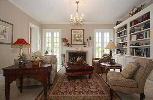 Cozy living room with fireplace