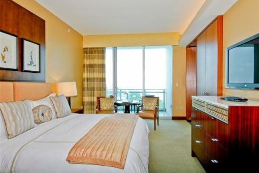 Elegant bedroom with view to the sea