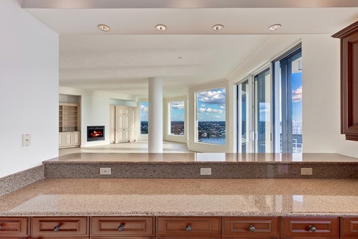 Kitchen and dining areas