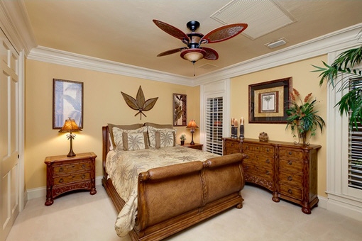 Master bedroom with its own bathroom