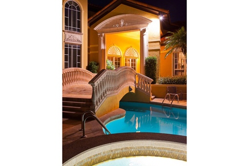 Property view during the night