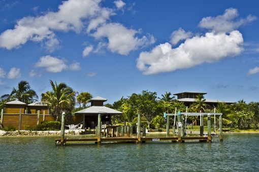 Boat dock in the property