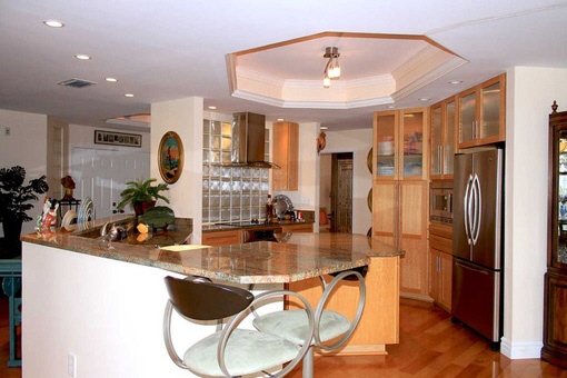 Well-equipped kitchen corner view