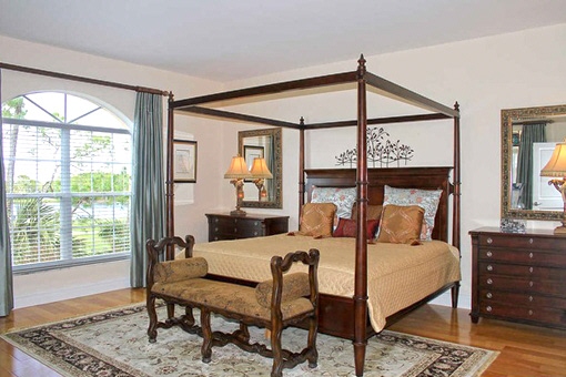 Master bedroom with comfortable bed