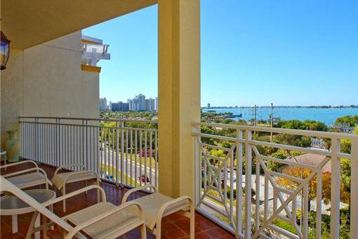 Balcony with sea views