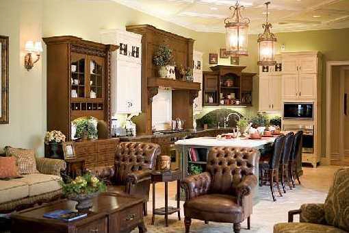 Rustic dining area
