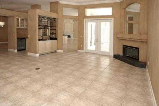 Living room with fireplace