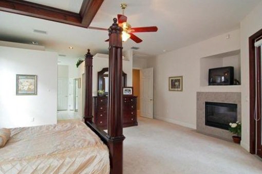 One of the five bedrooms