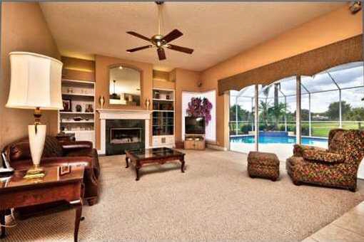 Cozy living room with fireplace