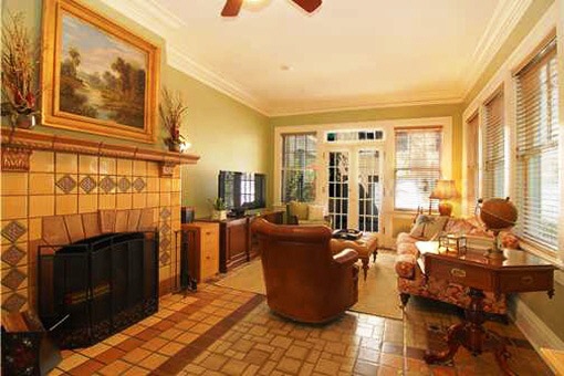 Cozy room with the fireplace