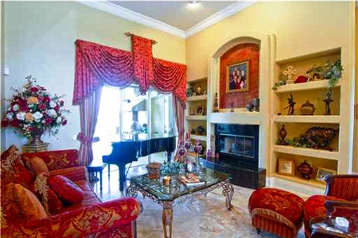 Formal living room with the fireplace