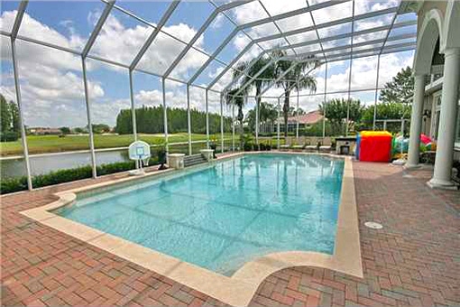 Beautiful glazed swimming pool