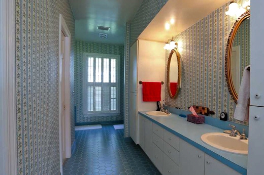 Modern bathroom double sink