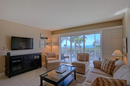 Living room with sofa and TV