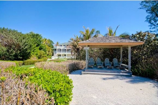 Covered terrace at the beach